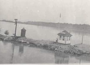 16241c.  (photo) U.S. Revenue Cutter Service Lookout Post, St. Marys River, Soo, Michigan c.1915-1925.