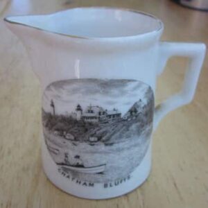 2321h. (souvenir creamer) Chatham Bluffs - Old Chatham Twin Lights, Chatham, Mass. c.1900.