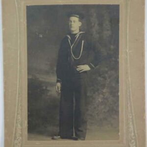 32026. (mounted photo) U.S. Navy or Revenue Cutter Service Seaman Rhode Island c.1905.
