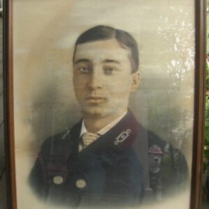 32062. (framed painting) U.S. Light-House Establishment, 2nd Assistant Light Keeper c.1900.