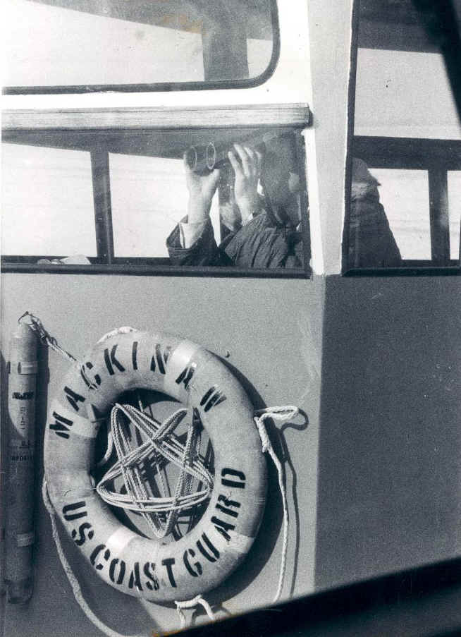 10472. (lot 3 photos) U.S. Coast Guard Crew, CGC Mackinaw c.1981