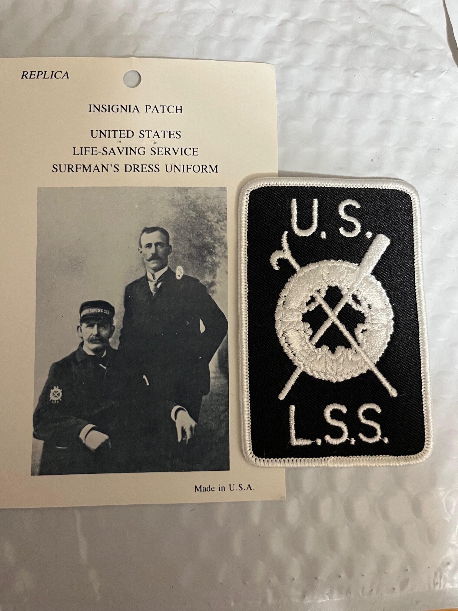 2383. Reproduction U. S. Life-Saving Service right arm insignia patch - Image 3