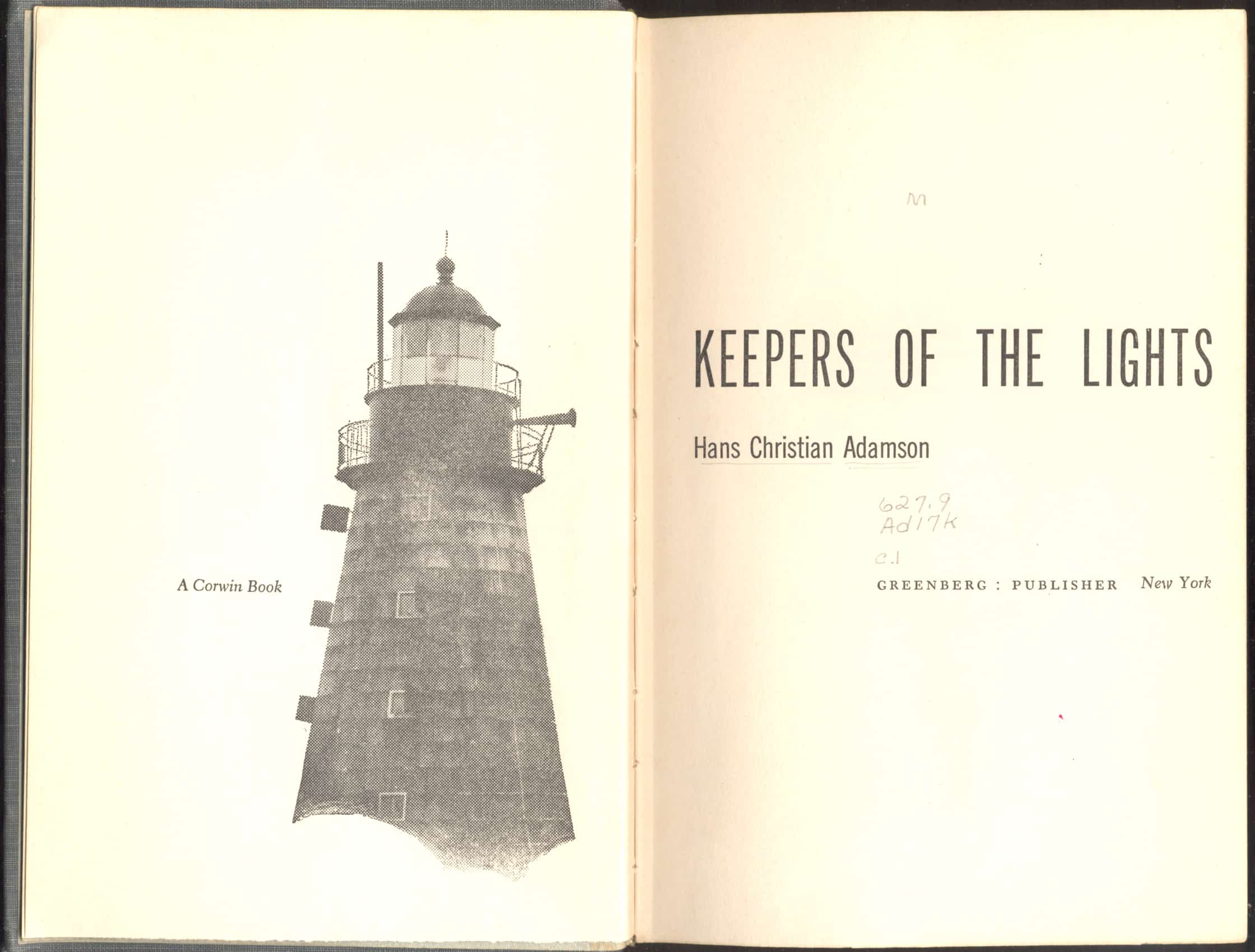 6122. Adamson, Hans Christian. KEEPERS OF THE LIGHTS. New York. 1955. - Image 2
