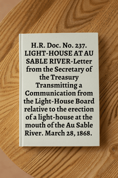 469b. H.R. Doc. No. 237. LIGHT-HOUSE AT AU SABLE RIVER-Letter from the Secretary of the Treasury Transmitting a Communication from the Light-House Board relative to the erection of a light-house at the mouth of the Au Sable River. March 28, 1868.