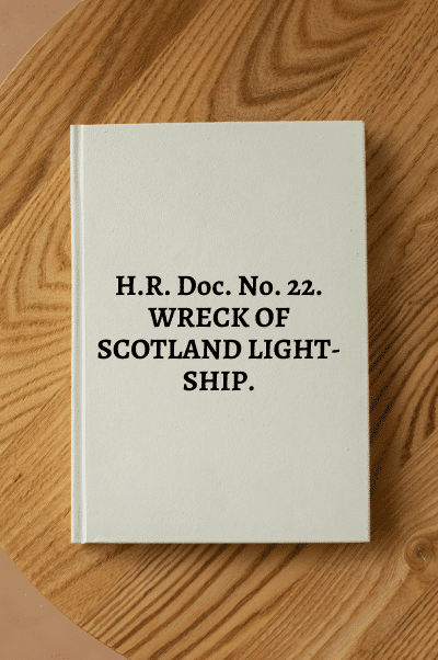 4408. H.R. Doc. No. 22. WRECK OF SCOTLAND LIGHT-SHIP.