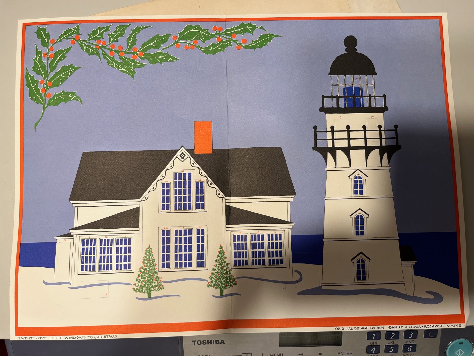 PC213. (Advent calendar) Kilham, Ann. TWENTYFIVE LITTLE WINDOWS TO