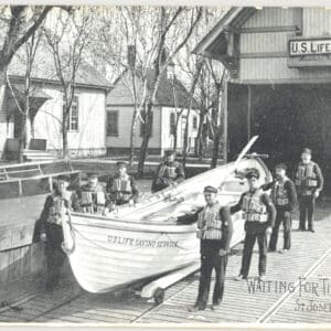 2633. (litho post card) Waiting for the Call – U.S. Life-Saving Station St. Joseph, Michigan c.1900