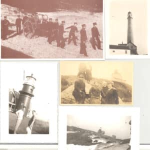 33107. (lot 16 photos/cards) Lighthouse, Life-Saving Crews, Coast Guard c.1930-1950.