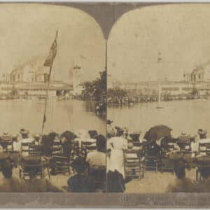 6283n. [stereoview] Drill of the U. S.  Life-Saving Service from the Atlantic Coast. World’s Fair, St. Louis, 1904. c.1907
