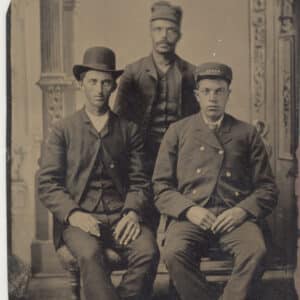 33120. (tintype - occupational) U.S. Life Saving Service Surfman c.1870. 1/6th plate.