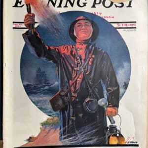21422J. SURFMAN PATROLLING THE SHORE. The Saturday Evening Post. December 19, 1931.
