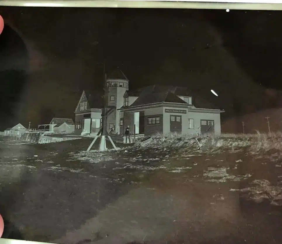 34017. (film negative) U.S. Life-Saving Station New Jersey Pattern c.1900. May be Hampton, NH.