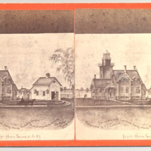 34027. (stereoview) Thirty Mile Point Lighthouse, Lake Ontario c.1870’s.