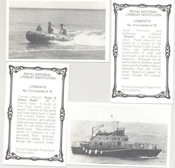 34033. (set) Cigarette Cards Royal National Lifeboat Institution RQG-1 c.1979. - Image 2