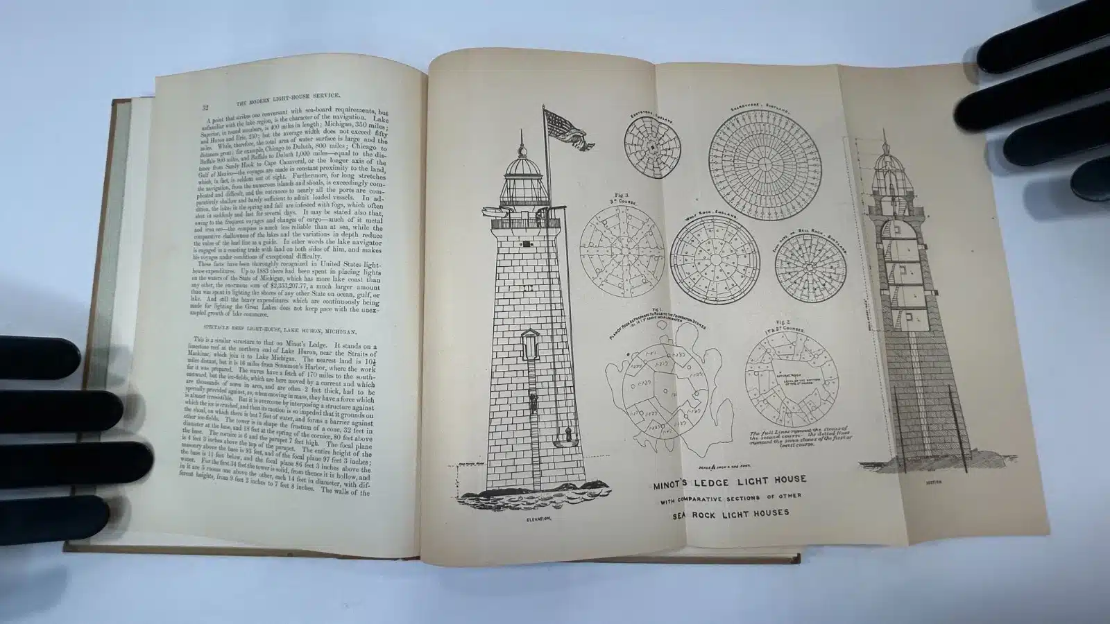 6364. Johnson, Arnold Burges, Chief Clerk, United States Light-House Board. THE MODERN LIGHT-HOUSE SERVICE. GPO. 1890. 137pp. - Image 6