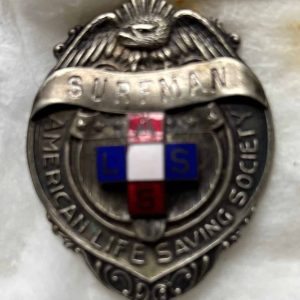 SQ-08. (badge) American Life Saving Society c.1907 - .