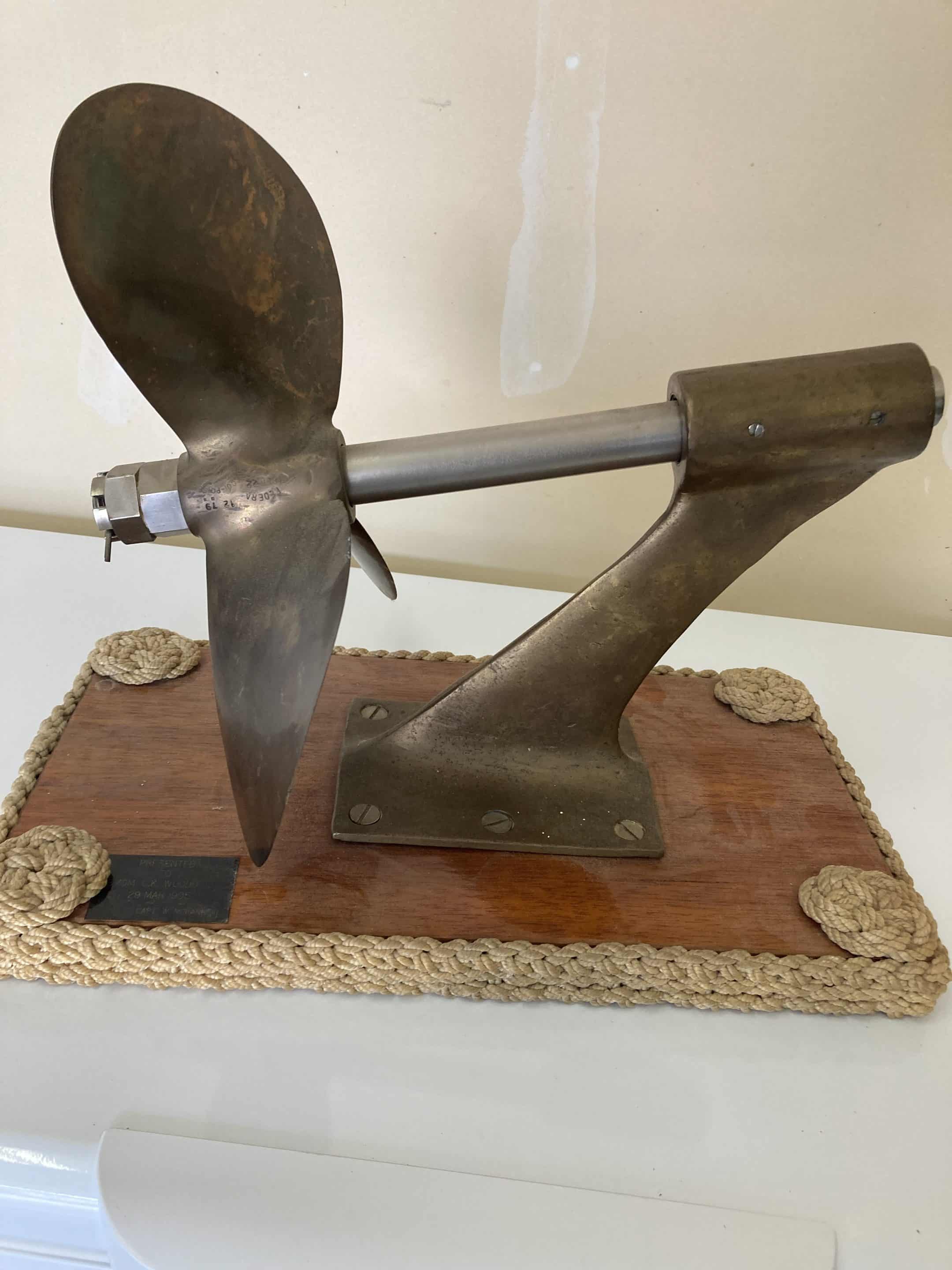 Coast Guard Presentation Collection: Bell-Wheel-Prop 40- CG Utility Boat Station Miami c.1980’s – 1990’s - Image 2