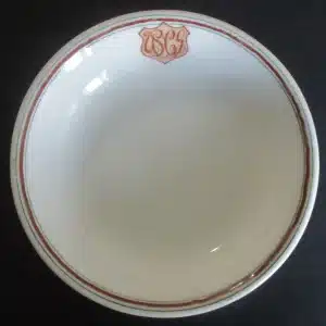 8341-115. (dish - bowl) United States Coast Guard “U.S.C.G.” Dinnerwarec.1920’s – 1930’s.