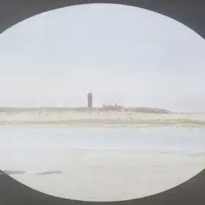 35034. (glass projection slide) Monomoy Point [Cape Cod} Lighthouse, Chatham, Mass. c.1900