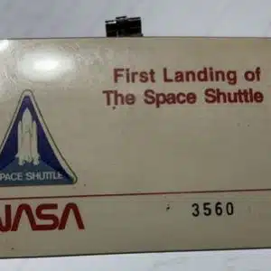 35039. (NASA ID badge) First Landing of the Space Shuttle c.1981. Badge #3560.
