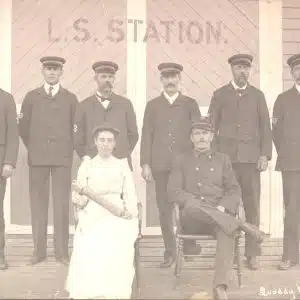 BD-1, BD-2 [mounted photographs] c.1905. Life-Saving Service Crew, Quoddy Head, Maine.   c.1890-1910.