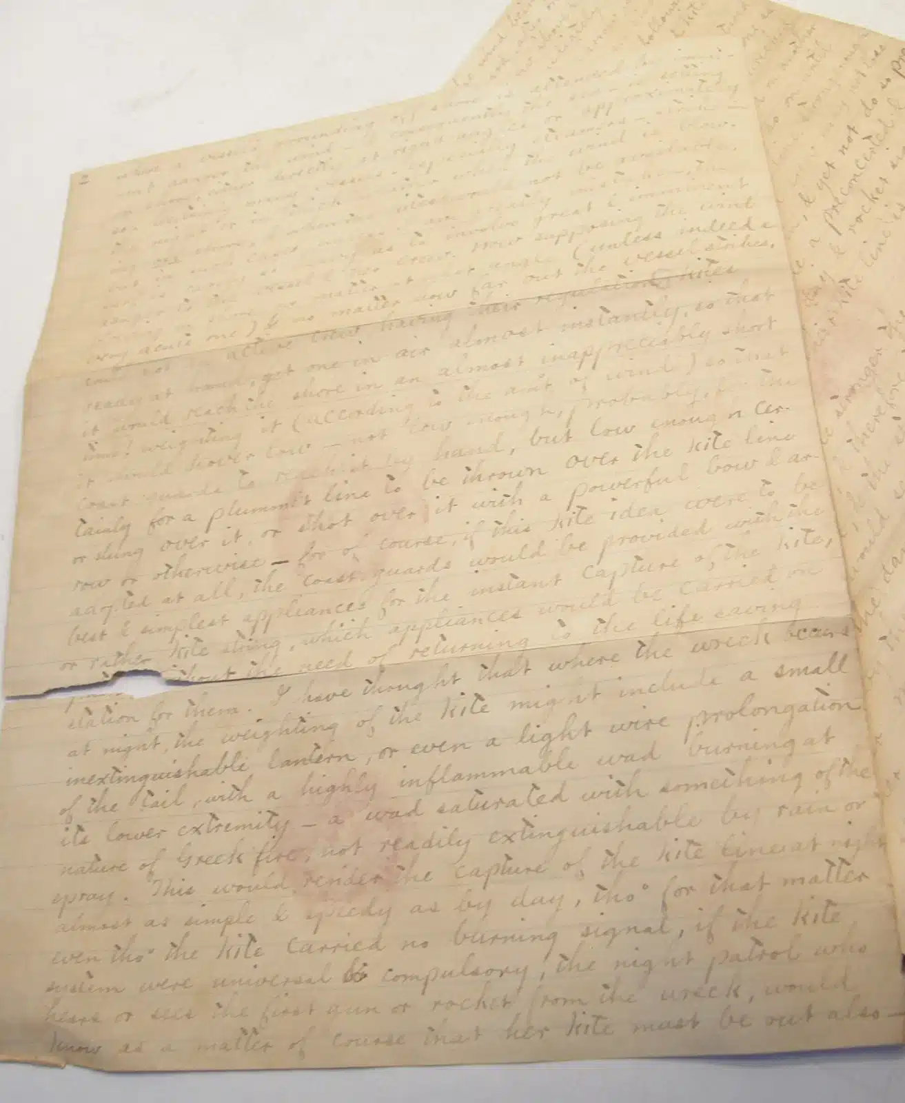 35052. (3 documents) Letter Re: Shipwrecks & Kites with Reply Sumner Kimball U.S. Life-Saving Service. c.1892. - Image 8