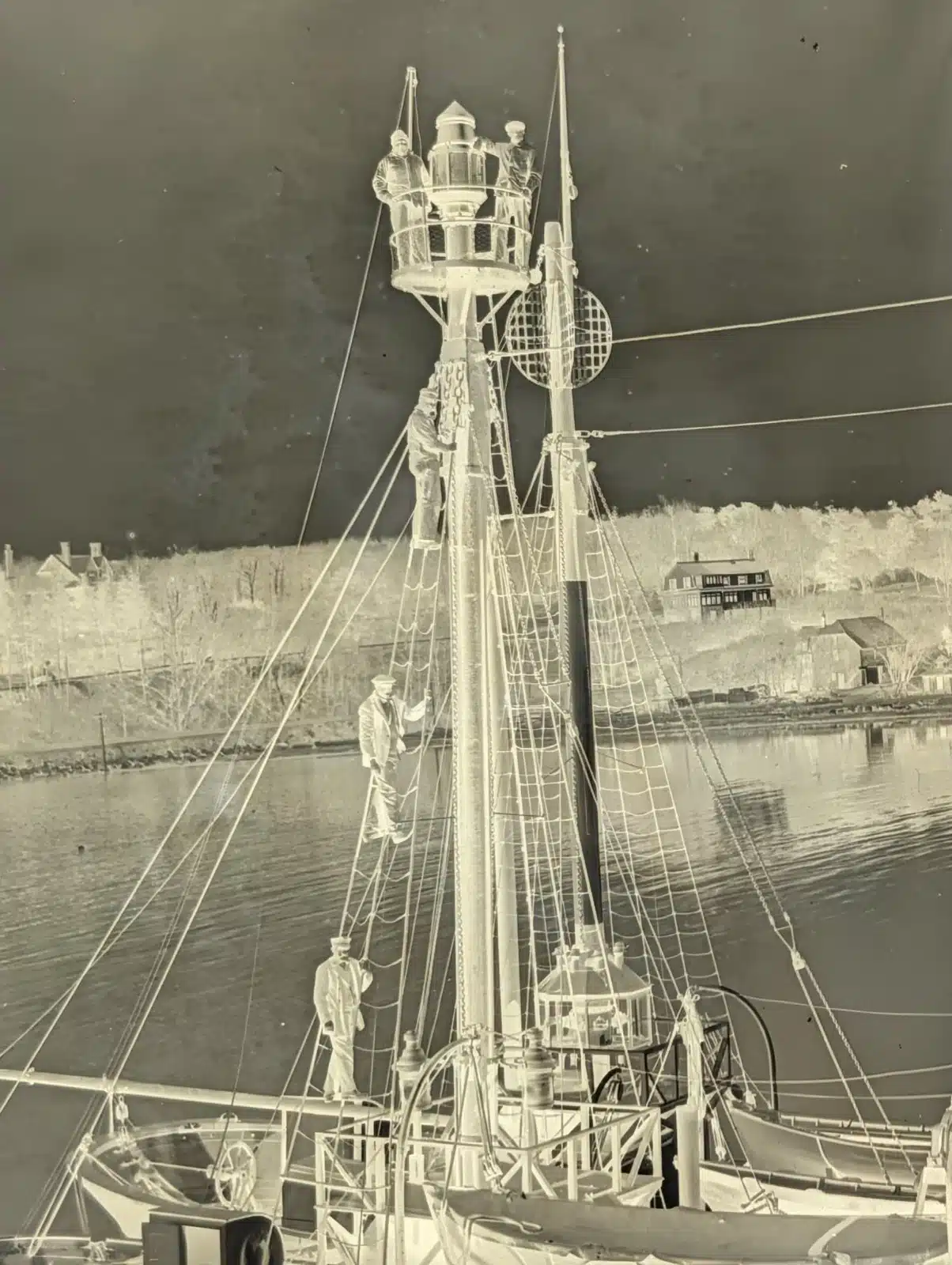 35050. (glass negative) Lightships Woods Hole, Cape Cod c.1929. - Image 3